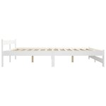 vidaXL Cadre de lit Blanc Bois de pin massif 160x200 cm