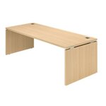 Bureau droit Direction piétement plein bois Shiny