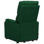 Vidaxl fauteuil releveur inclinable de massage vert foncé tissu