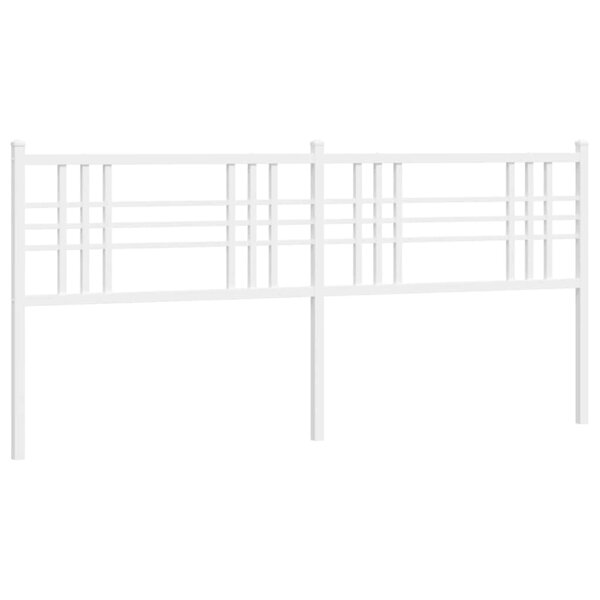 vidaXL Tête de lit de remplacement métal blanc 193 cm