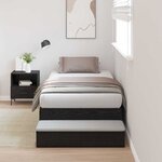 vidaXL Cadre de lit avec rangement Chêne noir 226 5 x 75 x 31 5 cm