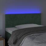 vidaXL Tête de lit à LED Vert foncé 80x5x78/88 cm Velours
