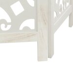 vidaXL Cloison de séparation 4 panneaux blanc bois de paulownia massif