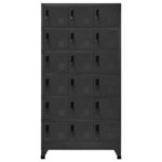 vidaXL Armoire à casiers Anthracite 90x40x180 cm Acier