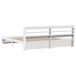vidaXL Cadre de lit avec tête de lit sans matelas blanc 180x200 cm