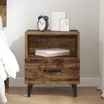 vidaXL Cabinet de chevet avec tiroir Bois ancien 40 x 35 x 47.5 cm