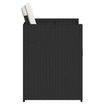 vidaXL Chaises de jardin lot de 4 avec coussins noir résine tressée