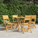 vidaXL Chaises de jardin pliantes 4 Pièces 47x61x90 cm bois massif teck