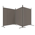 vidaXL Cloison de séparation 3 panneaux Anthracite 525x180 cm Tissu