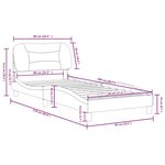 vidaXL Cadre de lit sans matelas Hvar crème 80x200 cm tissu