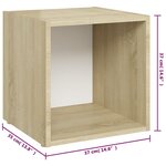 vidaXL Ensemble de meubles TV 3 Pièces Blanc chêne sonoma Bois ingénierie