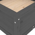 vidaXL Jardinière gris 82 5x82 5x39 cm bois massif de pin