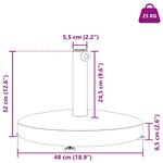 vidaXL Socles de parasol d'extérieur Bois foncé 48 x 48 x 32 cm