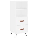 vidaXL Buffet haut Blanc 34 5x34x180 cm Bois d'ingénierie