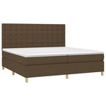 vidaXL Sommier à lattes de lit avec matelas Marron foncé 200x200 cm