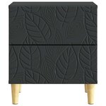 vidaXL Table de chevet Noir 43 x 34 5 x 48 cm Bois d'ingénierie
