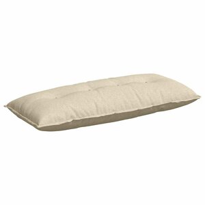 vidaXL Coussin de Dos Crème 120 x 19 x 50 cm tissu