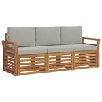 vidaXL Ensembles de canapés avec coussin 3 Pièces Gris Naturel et Clair
