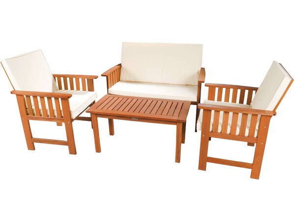 Salon de jardin en bois exotique Bangkok - Beige
