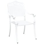 vidaXL Chaise de jardin 2 Pièces Blanc 55 x 55 x 92 5cm Aluminium