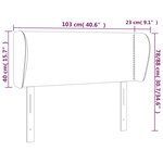vidaXL Tête de lit avec oreilles Noir 103x23x78/88 cm Tissu