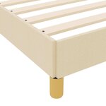 vidaXL Lit à ressorts Crème et marron 140 x 190 cm