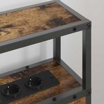 vidaXL Tête de lit de rangement Chêne fumé 100 cm Bois d'ingénierie