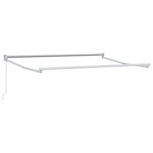vidaXL Cadre de store rétractable manuel Blanc 3 5 x 2 m Aluminium