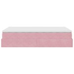 vidaXL Lit ottoman avec matelas rose 120x190 cm velours