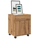 vidaXL Armoire roulante chêne artisanal 45x38x54 cm bois d'ingénierie