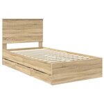 vidaXL Cadre de lit Chêne Sonoma 100 x 200 cm Bois Ingénierie