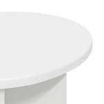 vidaXL Table d'appoint Blanc Ø 39 x 38 cm Bois d'ingénierie