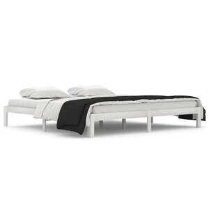 vidaXL Cadre de lit sans matelas blanc bois massif de pin 200x200 cm