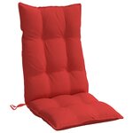 vidaXL Coussins de chaise à dossier haut lot de 2 rouge tissu oxford