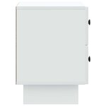 vidaXL Cabinet de chevet avec tiroir 2 Pièces Blanc 43 x 34 5 x 47 5 cm
