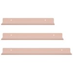 vidaXL Étagère flottante 3 Pièces Rose 40 x 9 x 2 5 cm Acier