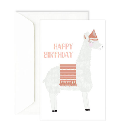 Carte anniversaire lama