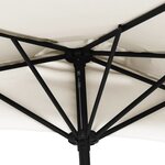 vidaXL Parasol de balcon avec mât en aluminium Sable 270x144 cm Demi