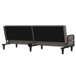 vidaXL Canapé-lit avec accoudoirs taupe tissu
