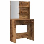 vidaXL Ensemble de coiffeuse vieux bois bois d'ingénierie