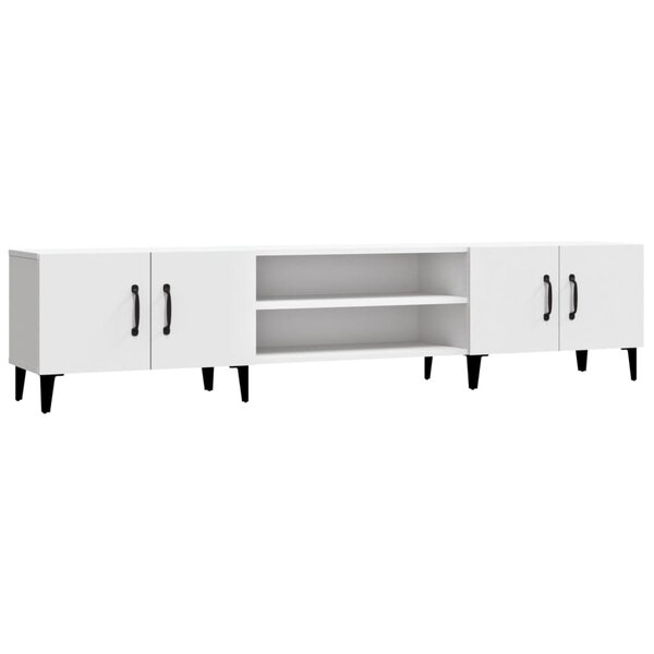 vidaXL Meuble TV blanc 180x31 5x40 cm bois d'ingénierie