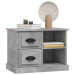 vidaXL Table de chevet gris béton 60x35 5x45 cm