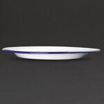 Assiette plate acier émaillé - 300 mm - lot de 6 - olympia -  - acier émaillé
