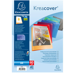 Protège document personnalisable PP Kreacover 80 vues Coloris Aléatoire EXACOMPTA