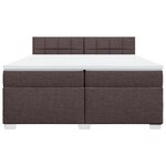 vidaXL Sommier à lattes de lit avec matelas Marron foncé 200x200 cm