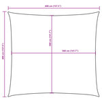 vidaXL Voile de parasol tissu oxford carré 4x4 m jaune