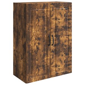 vidaXL Armoire Murale Chêne fumé 66 x 34 5 x 90 cm Bois d'ingénierie