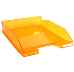 Corbeille À Courrier Combo Midi Transparent - Orange Brillant - X 6 - Exacompta