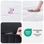 vidaXL Matelas à ressorts bonnell moyen 90x190 cm