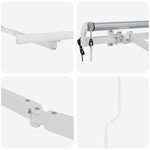 vidaXL Cadre de auvent Blanc 3.5 x 2 m Métal